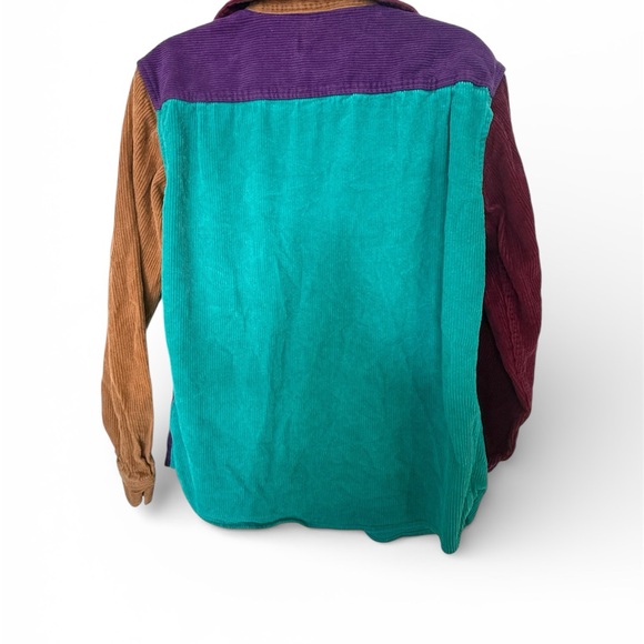 Teddy Fresh color block corduroy shirt 100% cotton unisex button down/Oversized - Picture 5 of 7